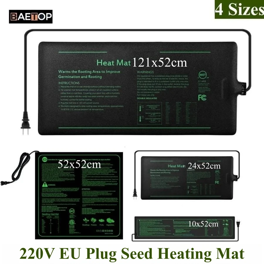 Seedling Heat Pad - 4 Sizes 220V EU Plug Seedling
