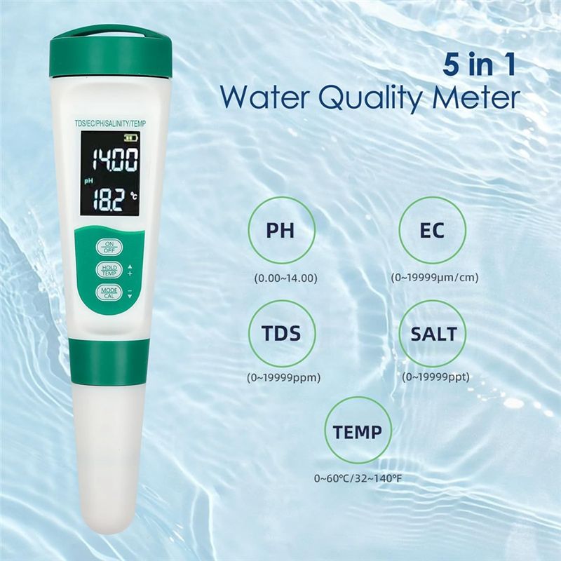 AT02-5 In1 Digital PH Meter Hi - đánh giá và giá Ec Meter Digital