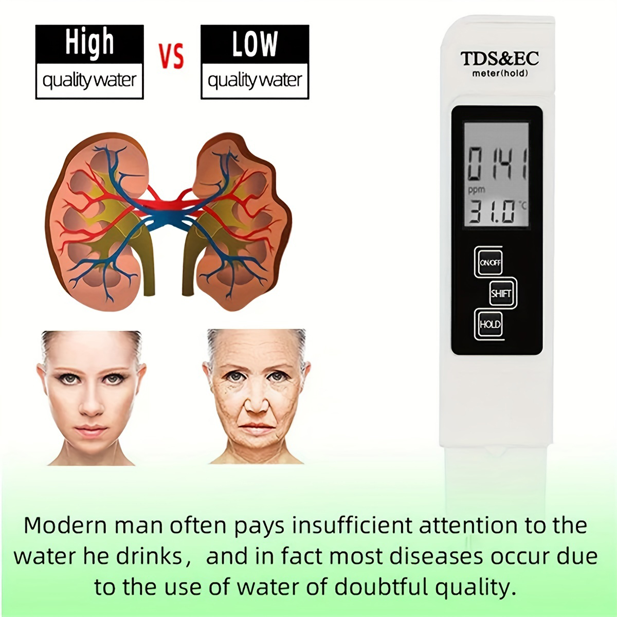 3in1 Water Quality Detection P - đánh giá và giá Ec Meter Digital