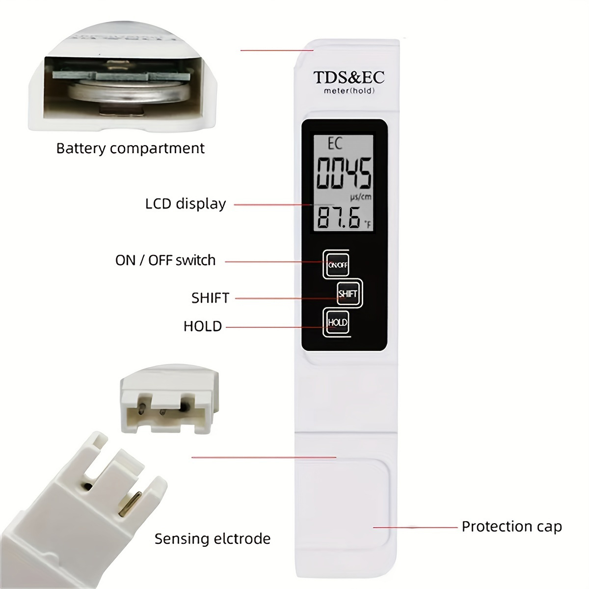 3in1 Water Quality Detection P - đánh giá và giá Ec Meter Digital