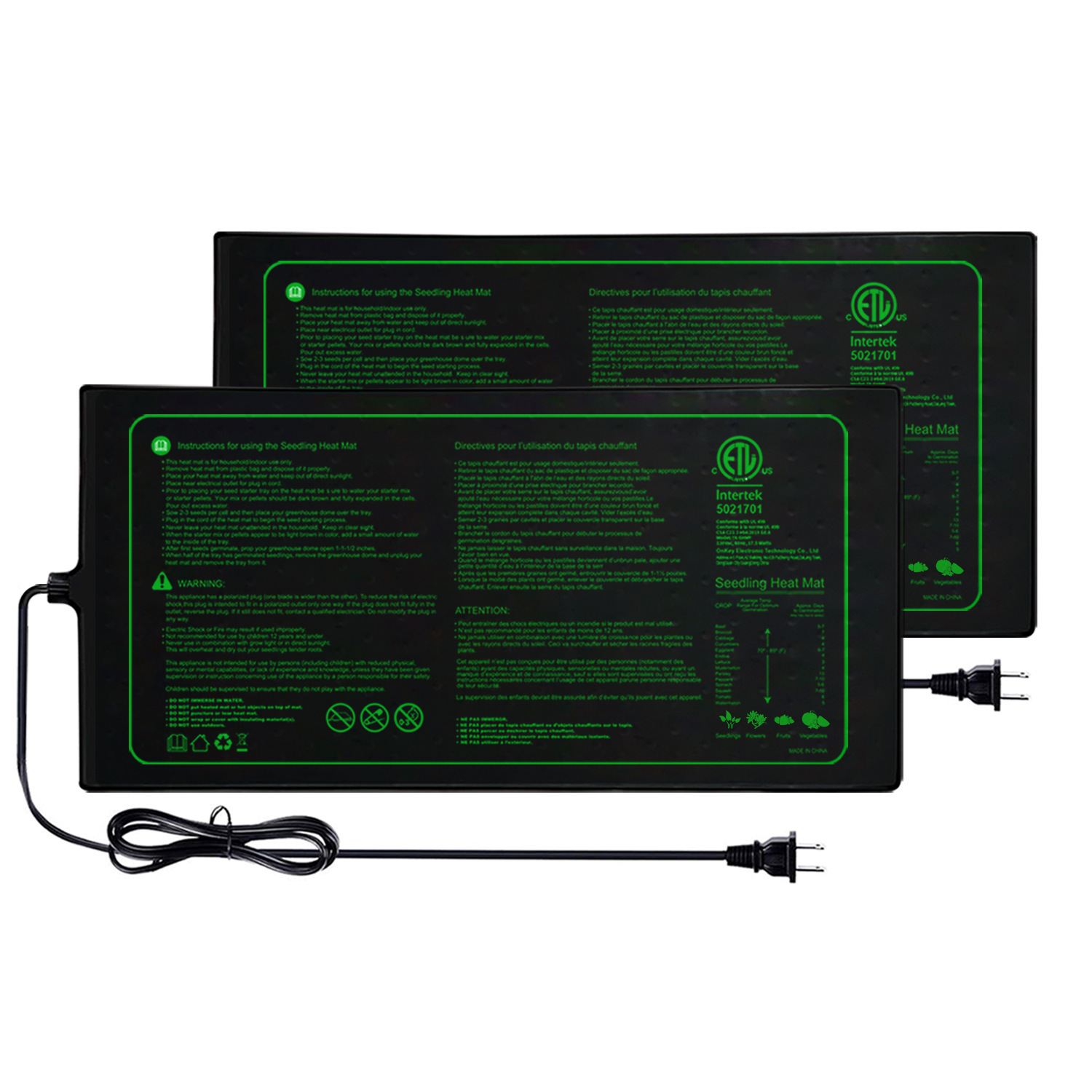 Two-pack 20x10Inch Seedling He - đánh giá và giá Seedling Heat Pad