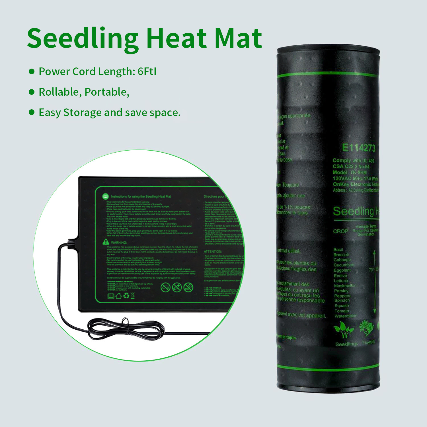 Two-pack 20x10Inch Seedling He - đánh giá và giá Seedling Heat Pad