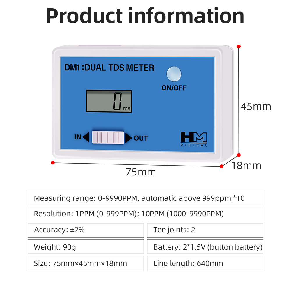 Digital Water Quality Tester D - đánh giá và giá Ec Meter Digital