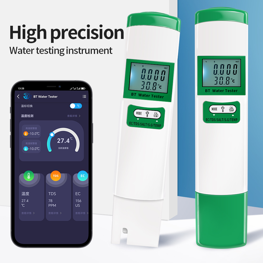 Bluetooth WIFI 5 in 1 PH TDS E - đánh giá và giá Ec Meter Digital